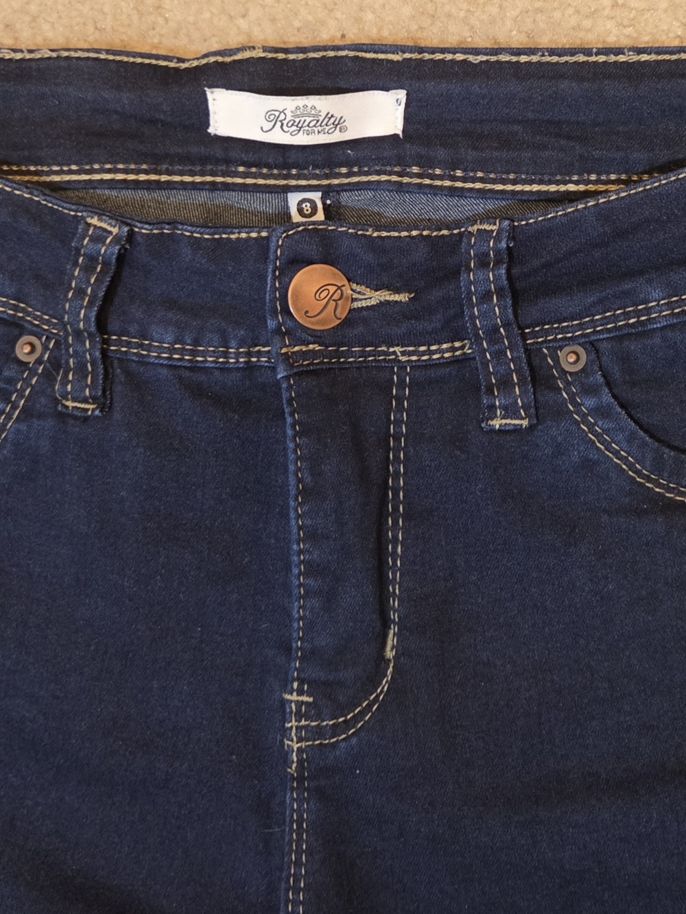 Women's Skinny Jeans in Deep Indigo - Picture 8 of 14